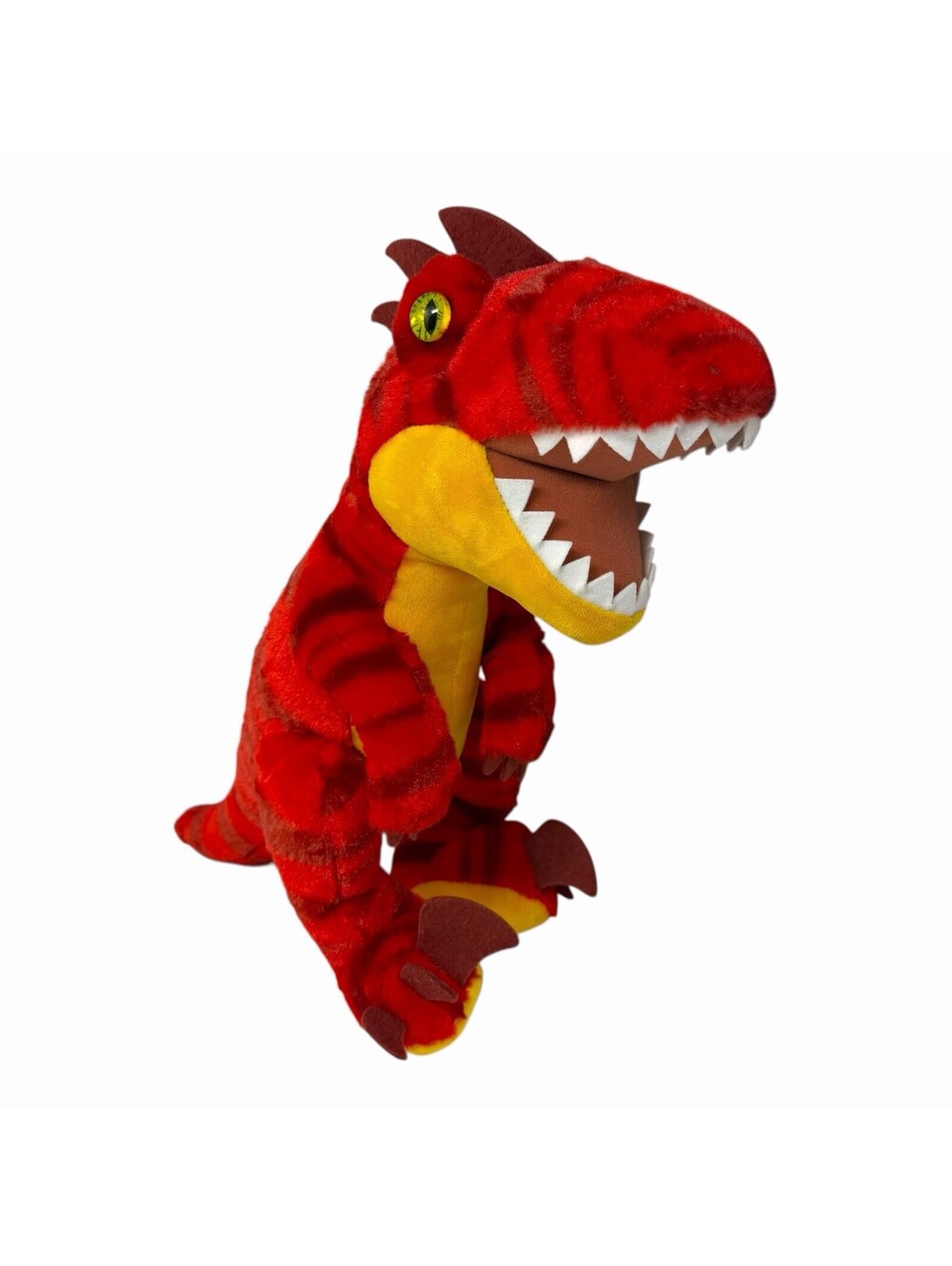 Build-A-Bear Workshop Red T-Rex Dinosaur Plush Stuffed Animal Yellow Belly 15in
